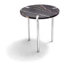 Sereno End Table | Silver-Plated | St. Laurent Marble