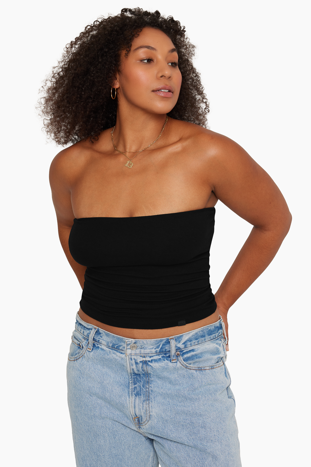 Ribbed Modal Ribbed Tube Top | Onyx