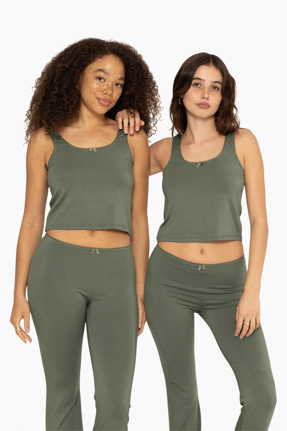 Sleep Jersey Bow Sleep Tank | Basil