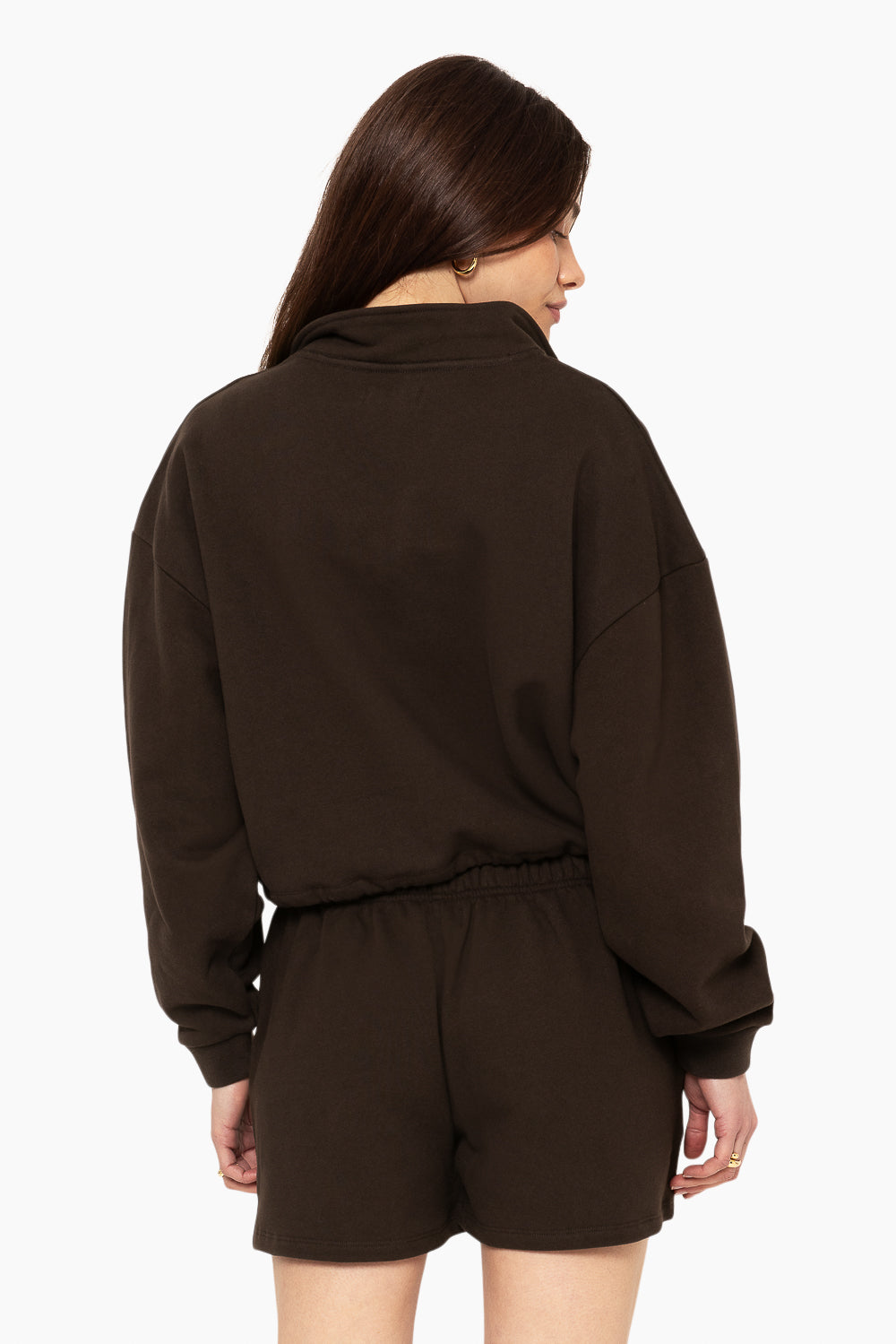 Heavyweight Sweats Half Zip | Espresso