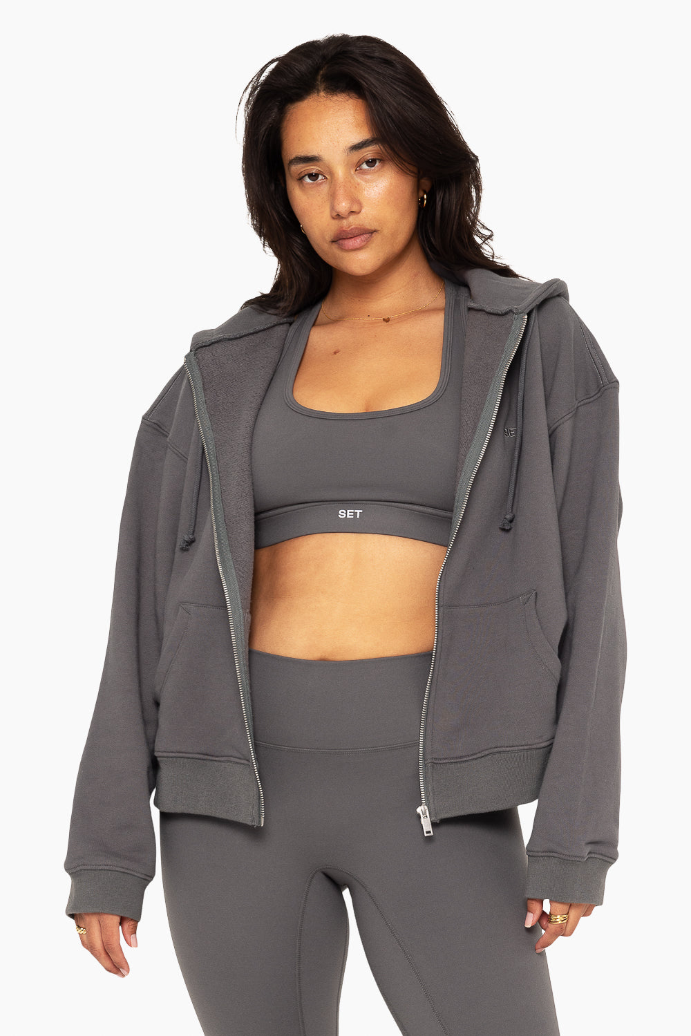 Heavyweight Sweats Zip Hoodie | Graphite