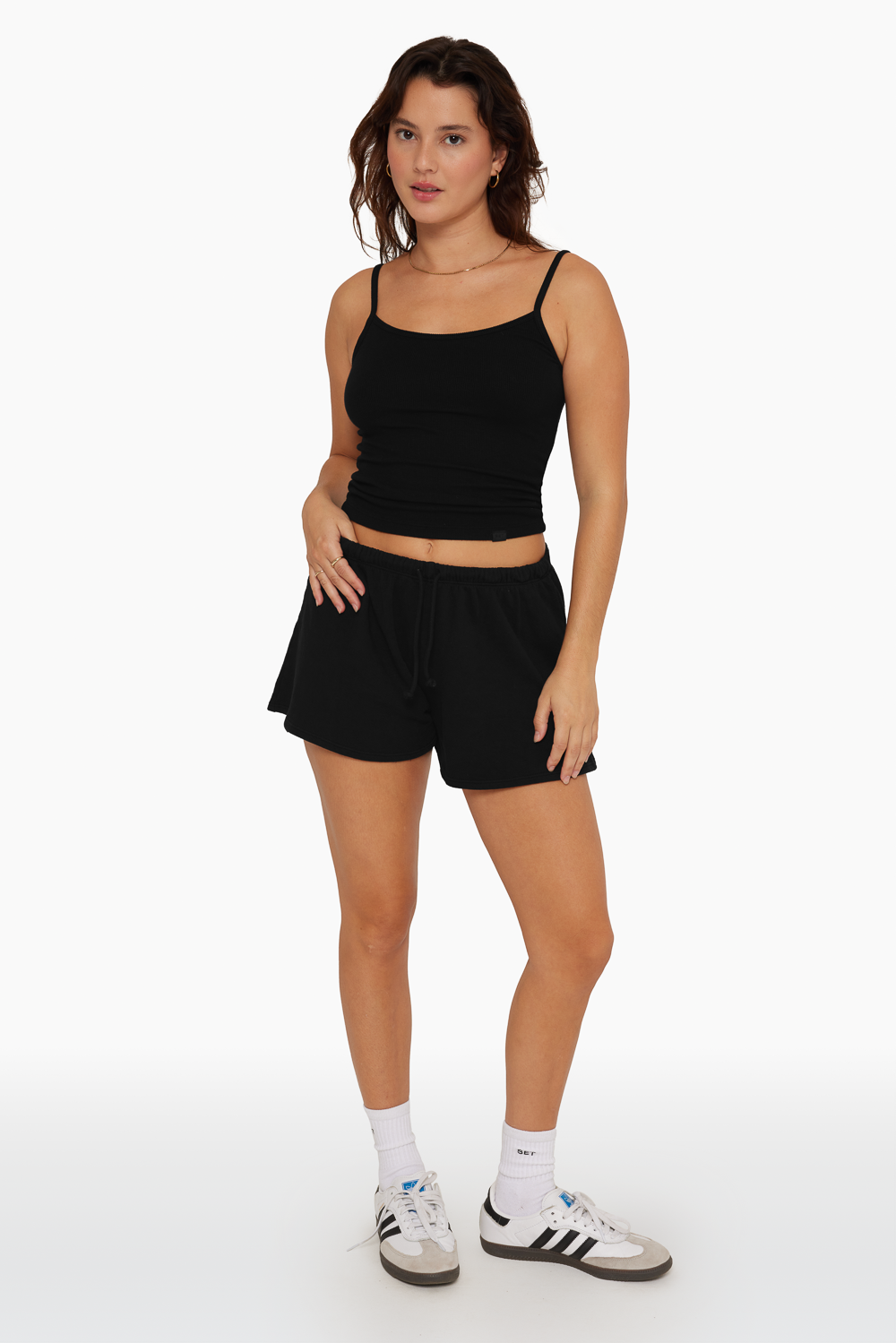 Lightweight Sweats Mini Sweat Shorts | Onyx