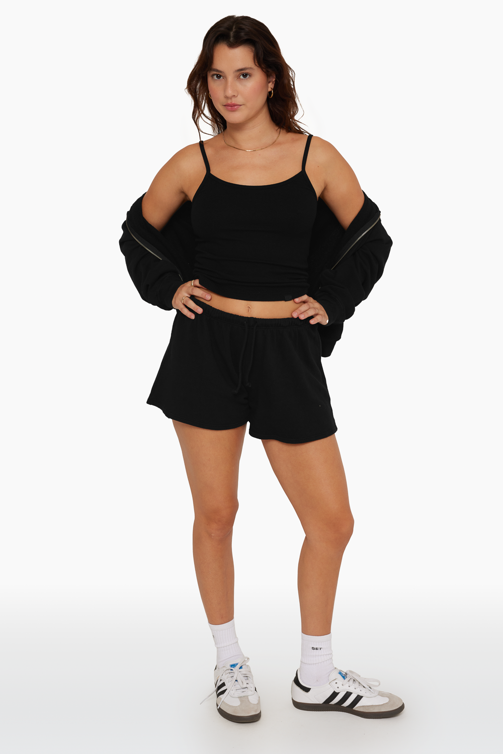Lightweight Sweats Mini Sweat Shorts | Onyx