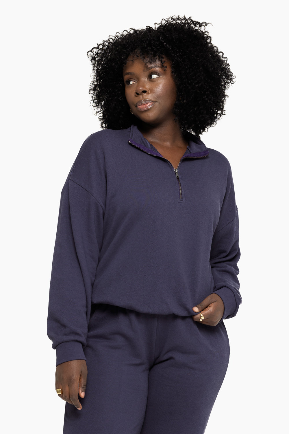 Lightweight Sweats Quarter Zip | Galaxy