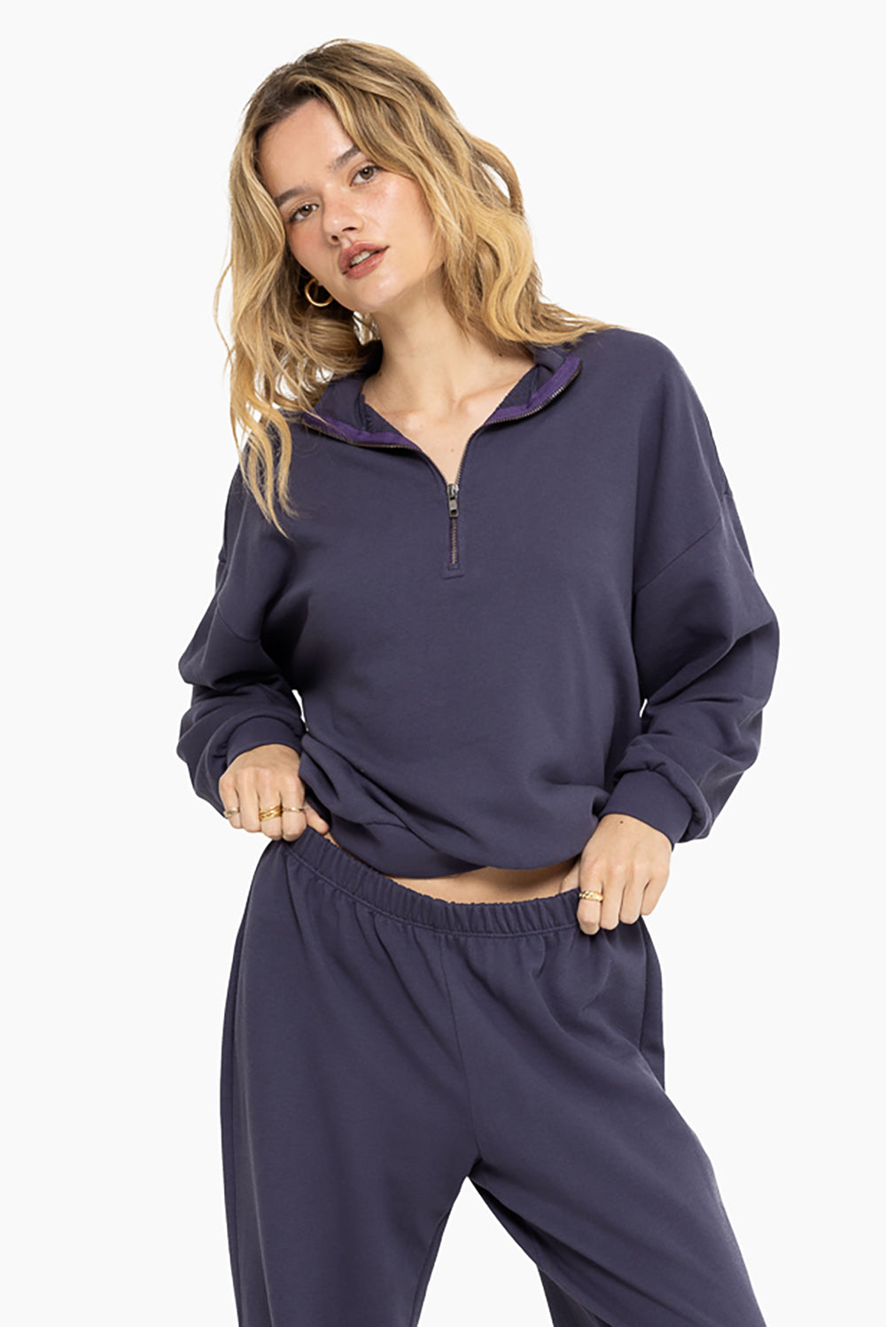 Lightweight Sweats Quarter Zip | Galaxy