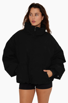Coated Poly Oversized Puffer | Onyx