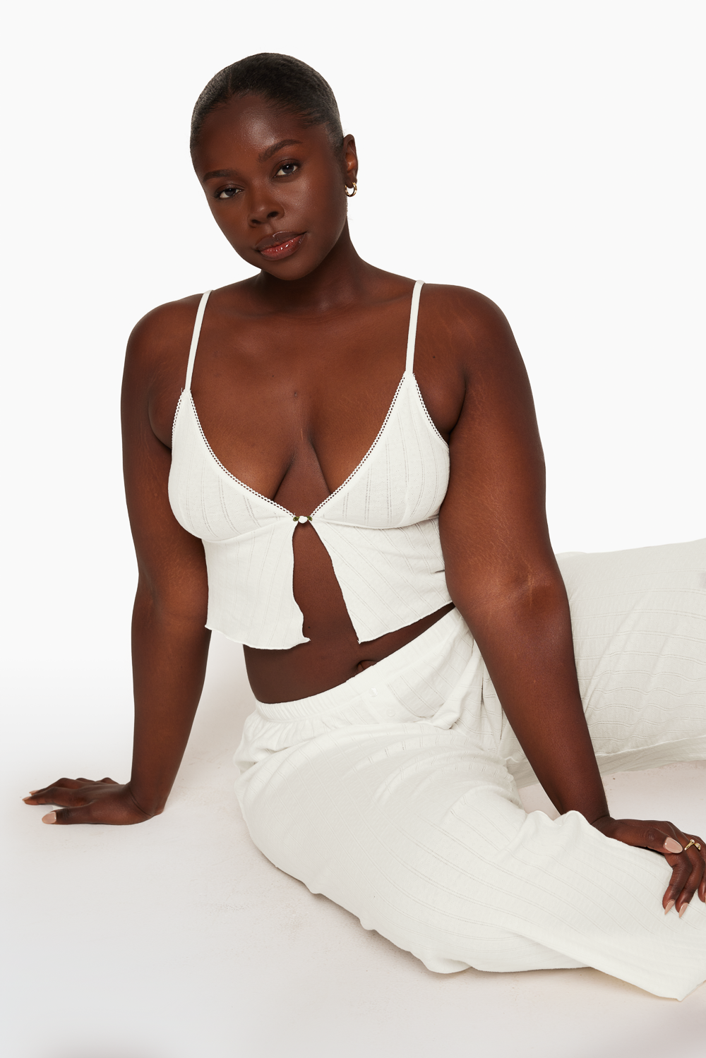 Pointelle Triangle Top | Vanilla