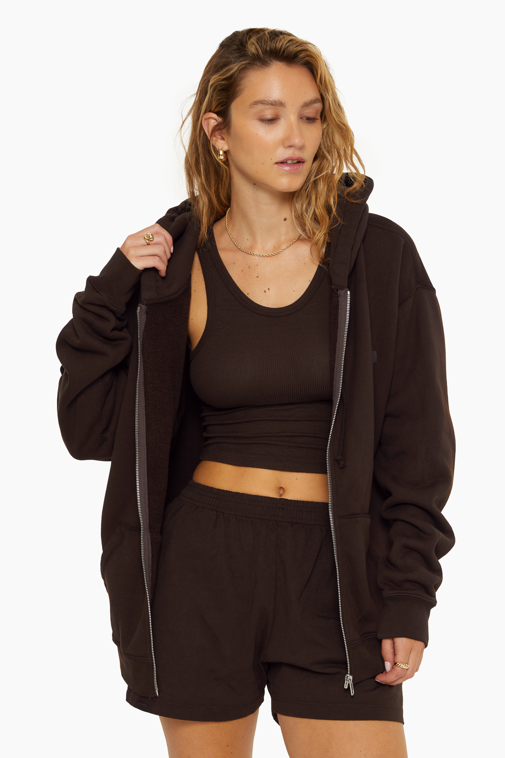 Oversized Zip Hoodie 1.0 | Espresso