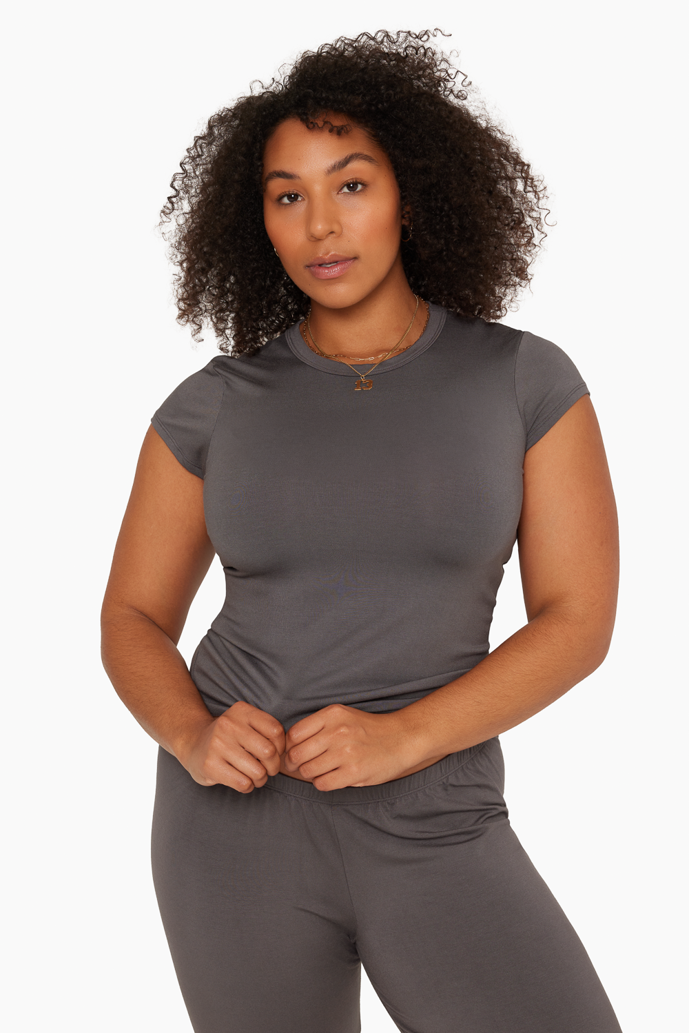 Sleep Jersey Girlfriend Tee | Graphite