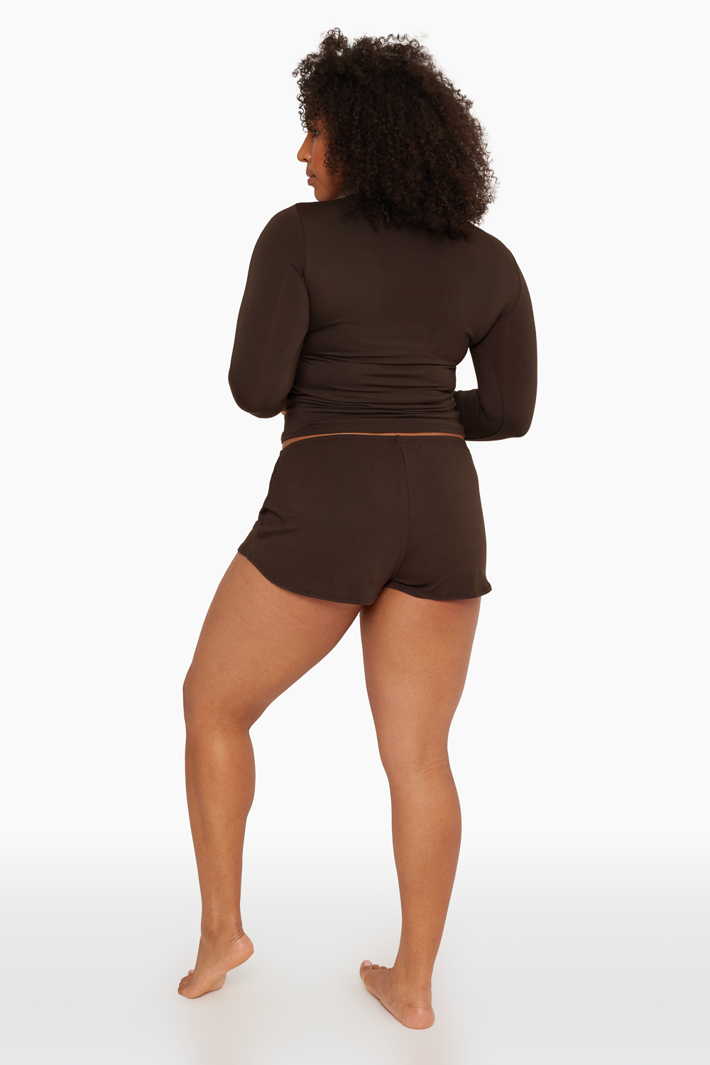 Sleep Jersey Relaxed Sleep Shorts | Espresso