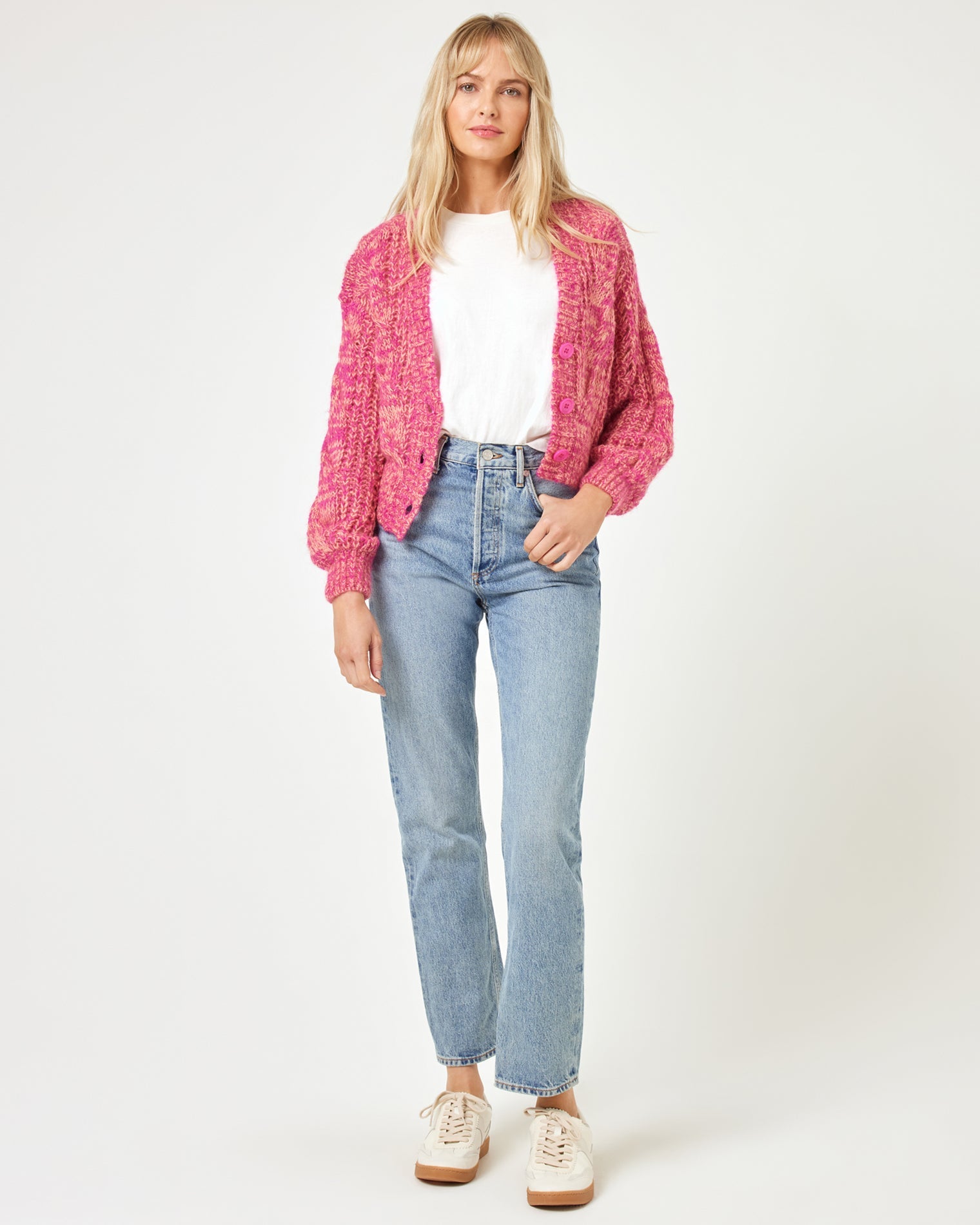 Strawberry Fields Cardigan | Strawberry Marl