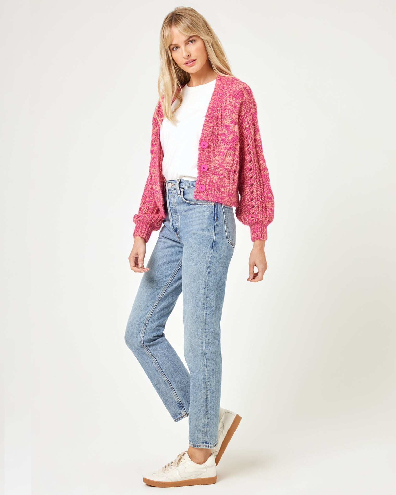 Strawberry Fields Cardigan | Strawberry Marl