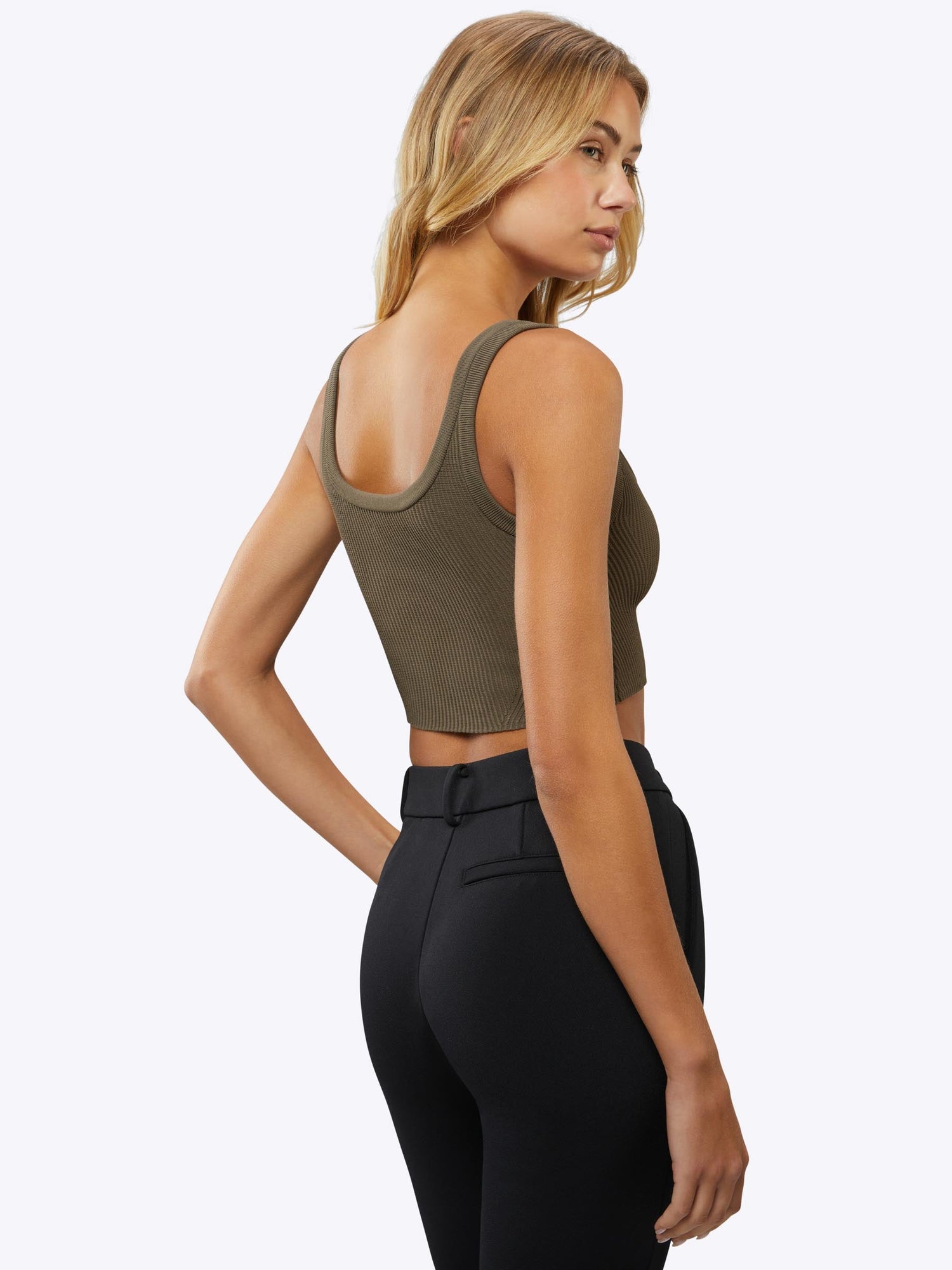 Womens | Coreflex Wide Strap Tank Cropped - Form-Fitting | Shadow