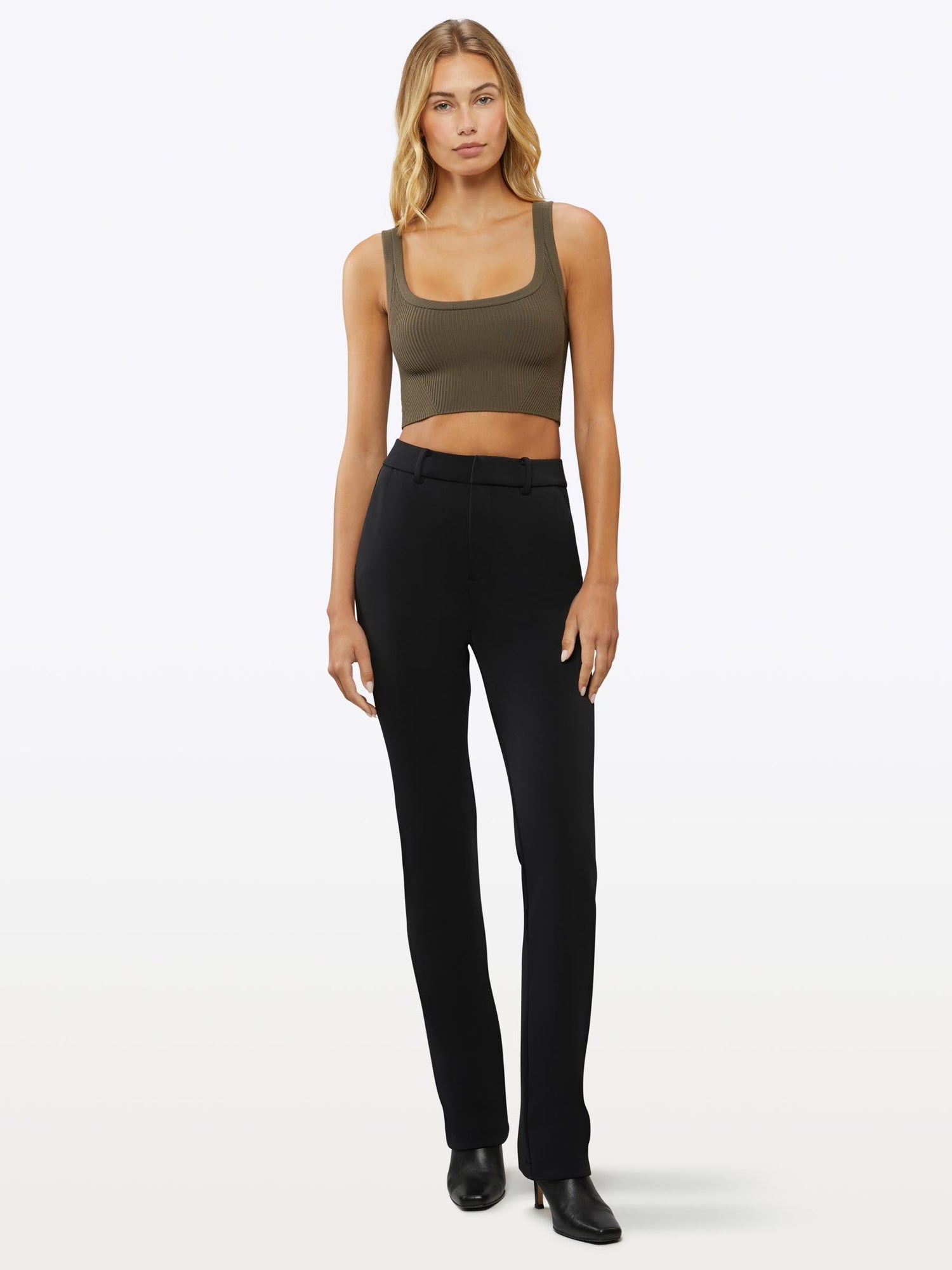 Womens | Coreflex Wide Strap Tank Cropped - Form-Fitting | Shadow