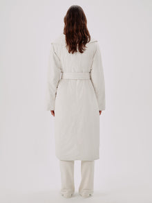Another Tomorrow Wrap Puffer in Parchment – Cotton Women's Outerwear