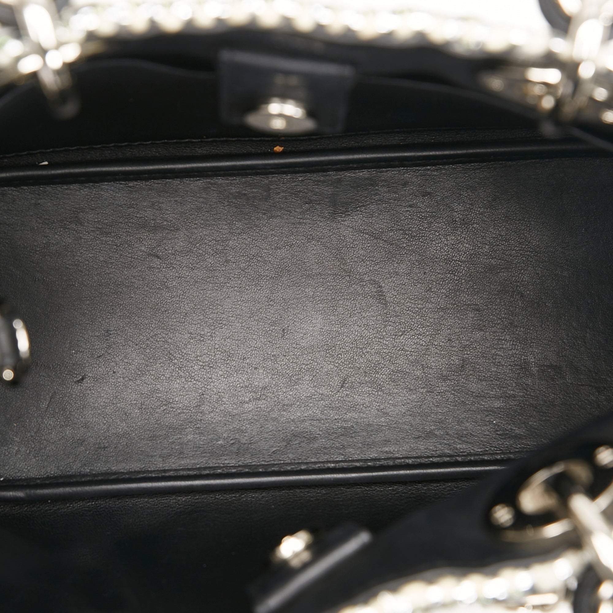 Dior | Pre-Owned Small Tweed Patch Diorissimo Tote | SilverBlackBlack