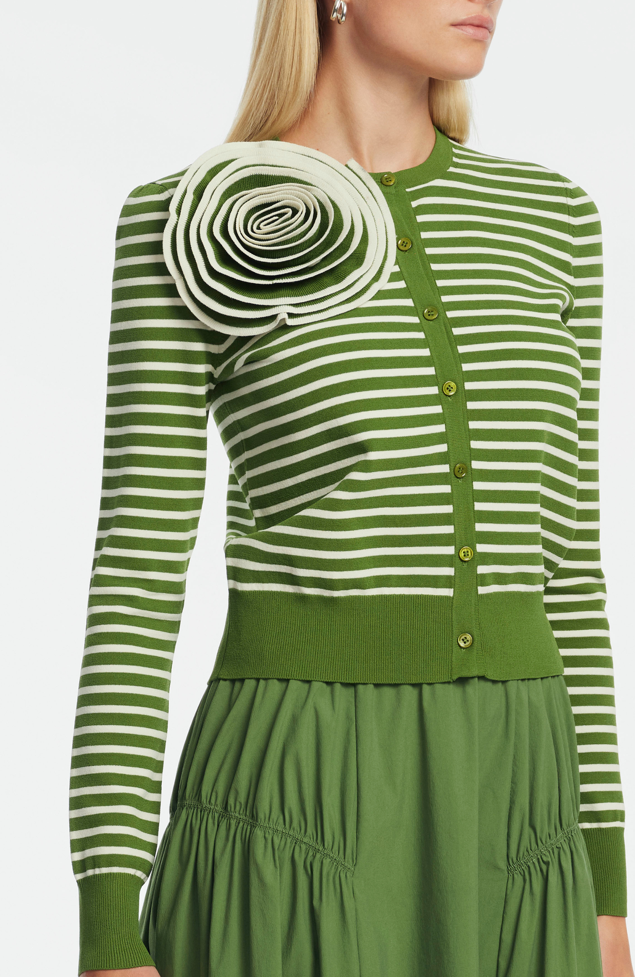 Rose Detail Knit Cardigan | Cactus Multi