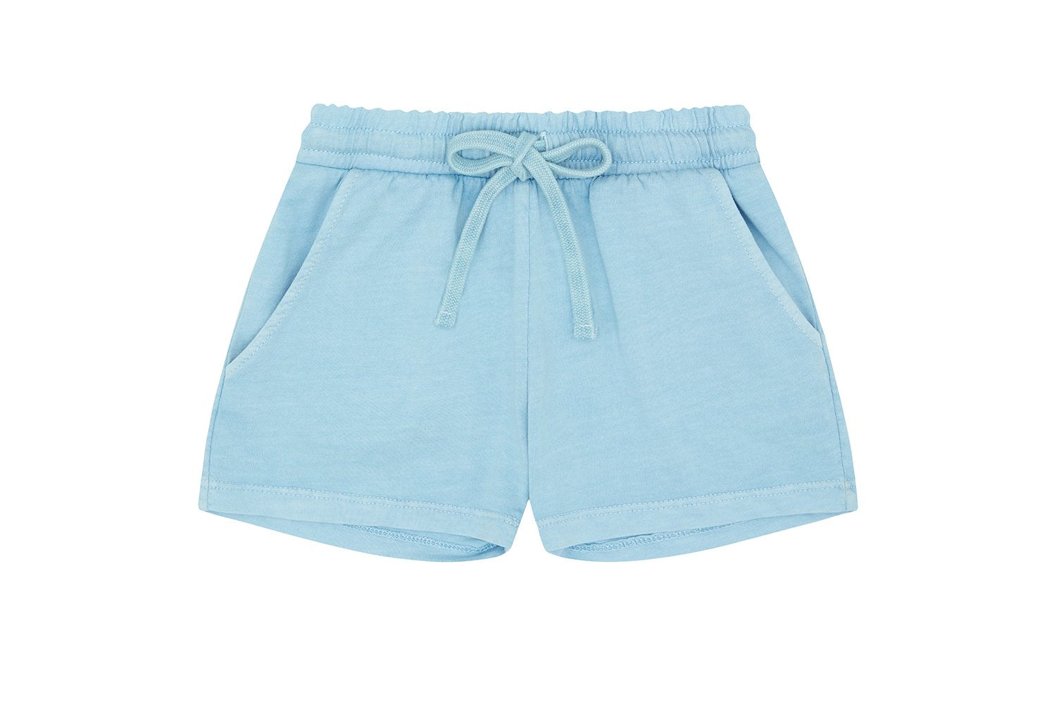 Unisex | Organic Cotton Shorts | Ice Blue - Natural Mineral Dye