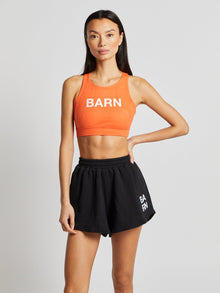 Women | Beyond Yoga | POWERBEYOND Jump Bra BARN | Sunset Orange