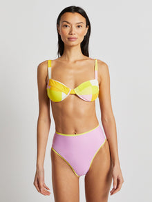 Women | Paper London | Bardot Swimsuit Top | Yellow