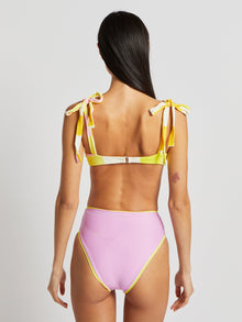 Women | Paper London | Bardot Swimsuit Top | Yellow