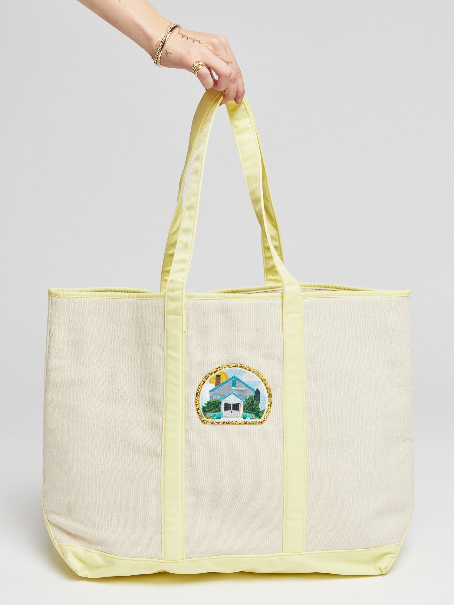 Stoney Clover Lane | Banana Large Canvas & Nylon Tote | Yellow