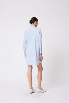 Striped Cotton Poplin Tunic Dress | Cloud