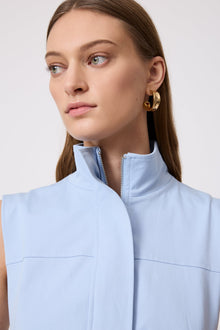 Stretch Cotton Vest Dress | Cloud