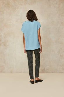 Button Detail Sleeveless Sweater | Frost