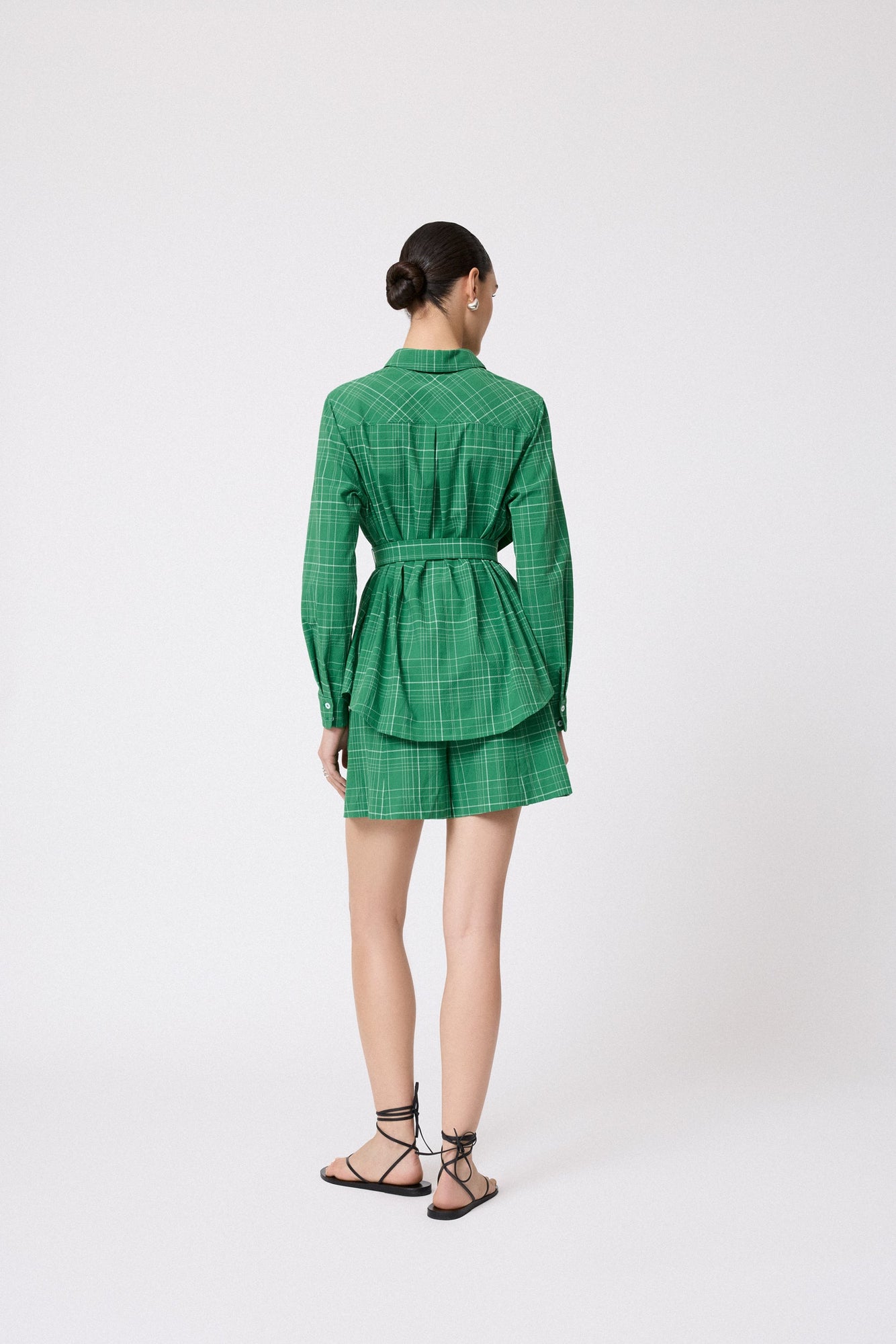 Stretch Seersucker Button Down Shirt | Green
