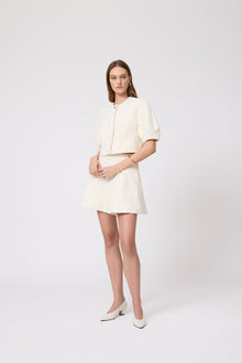 Textured Jersey Jacket | Ivory