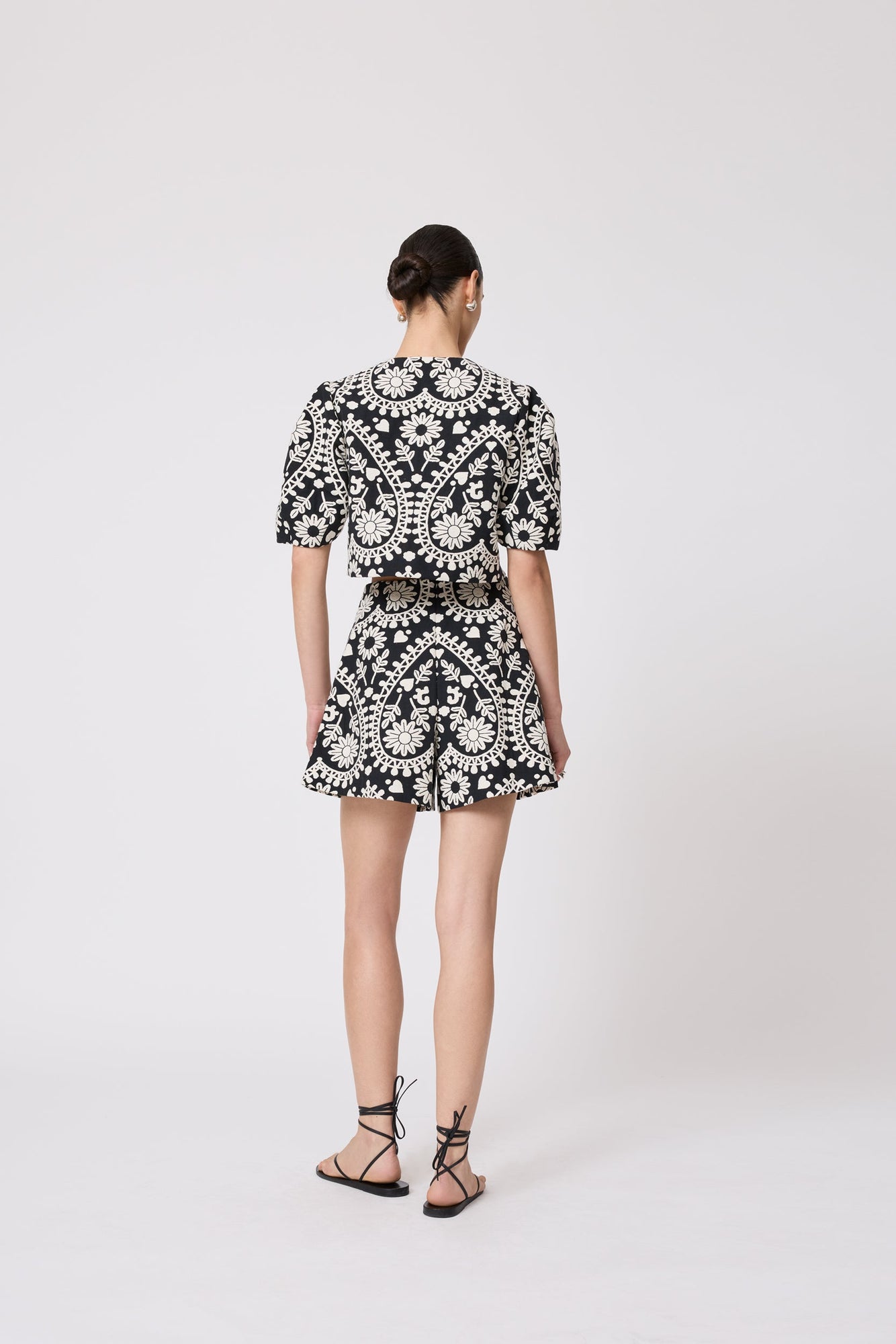 Floral Jacquard Jacket | Black Multi
