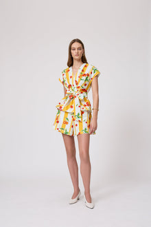 Cherry Printed Cotton Tie Top | Mango Multi