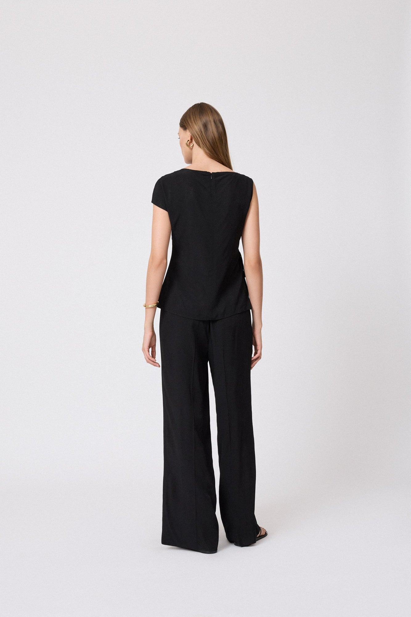Starburst Crepe Sara Pant | Black