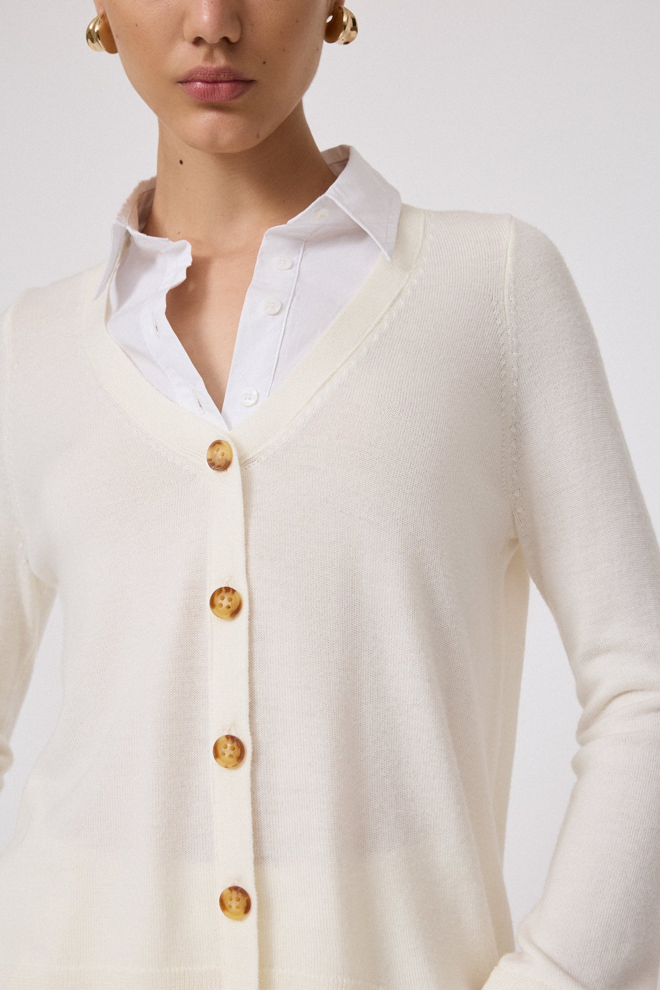 Poplin Combo Knit | Bone