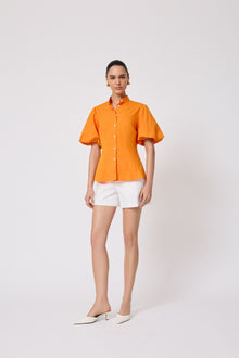Cotton Poplin Full Sleeve Shirt | Marigold