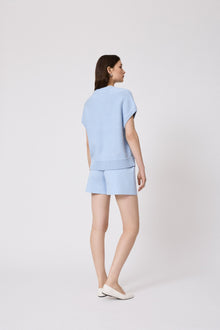 Embroidered Sleeveless Sweater | Cloud