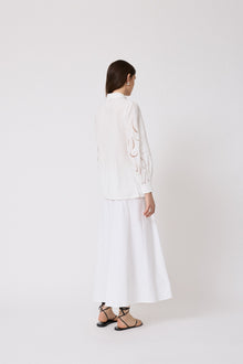 Wave Eyelet Tunic Shirt | Ivory