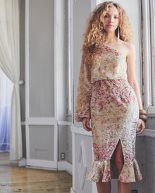 Hemant & Nandita | Nina Midi Dress | Light Green