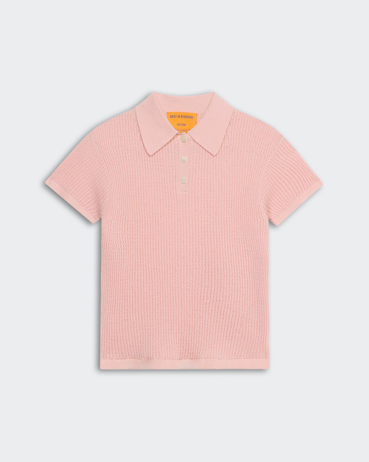 Womens | Shrunken Polo in Cashmere | Powder Pink