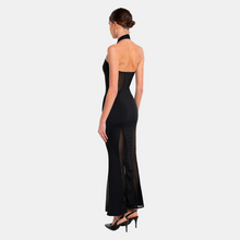 OW Collection SIERRA Halter Neck Dress Dress 002 - Black Caviar