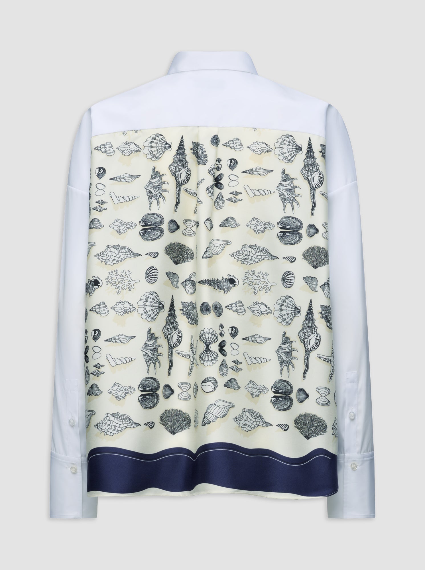 Sirene Scarf Back Shirt | White