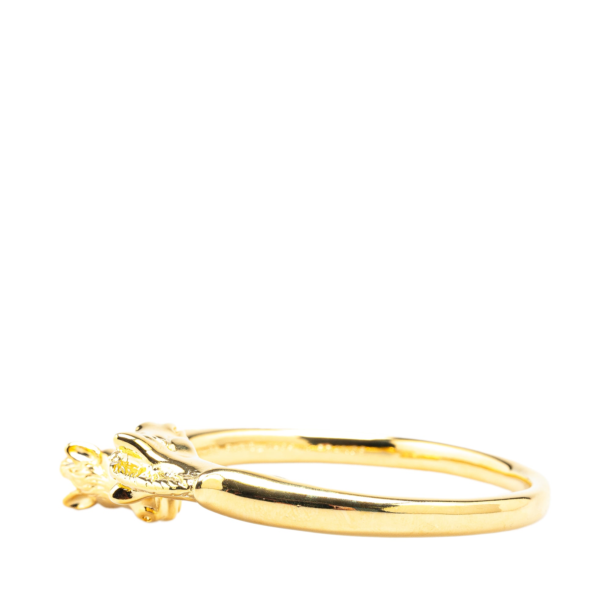 Hermès | Pre-Owned Gold Plated Ravinet d'Enfert Double Horse Head Bracelet | Gold