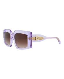 Just Cavalli Square Acetate Sunglasses | Violet