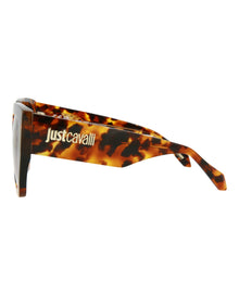 Just Cavalli Square Acetate Sunglasses | Havana