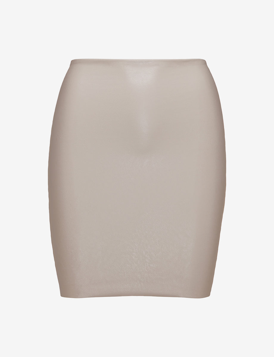 Sale: Faux Leather Mini Skirt::Sand::Main
