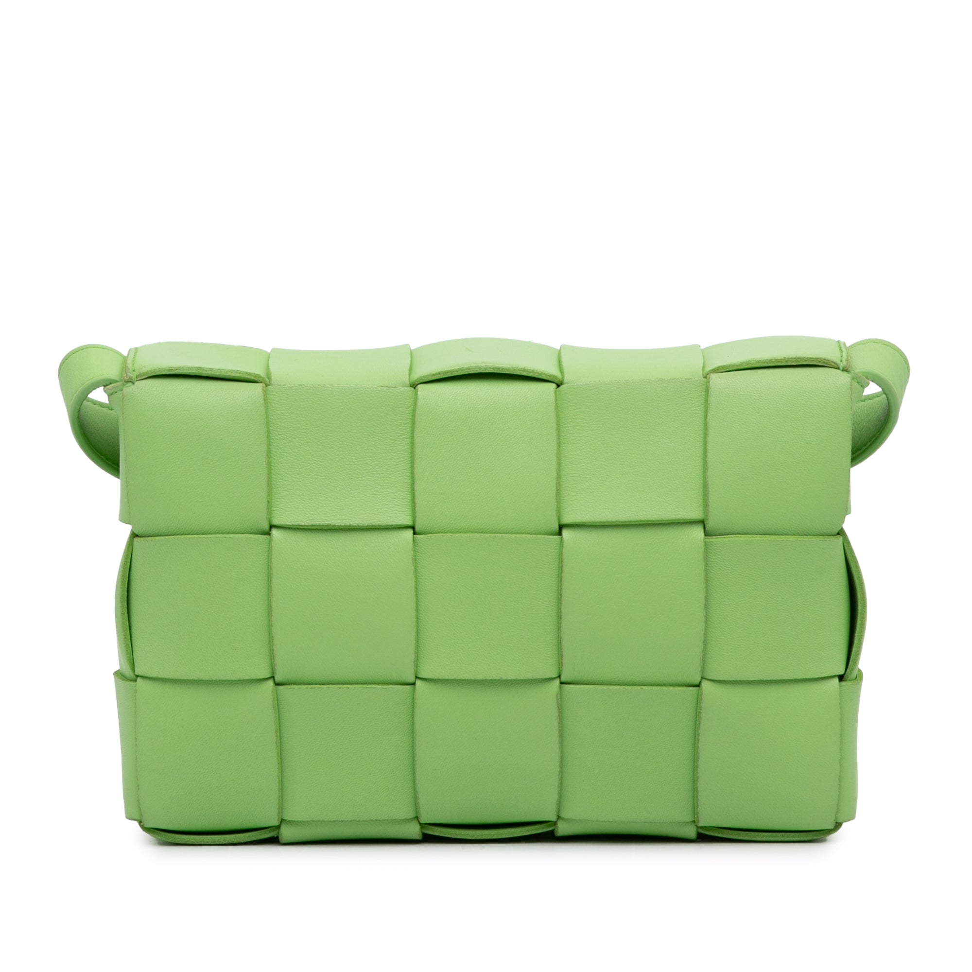 Bottega Veneta | Pre-Owned Nappa Intrecciato Cassette Crossbody | Green/Light Green