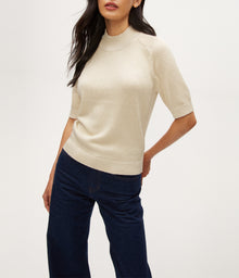 Sabel Metallic Sweater | Champagne