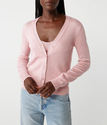 Ruiz Metallic Cardigan | Lychee