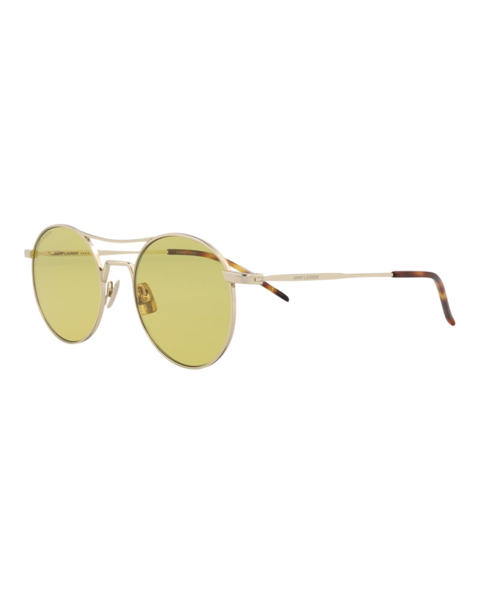 Saint Laurent Round Metal Sunglasses | Gold